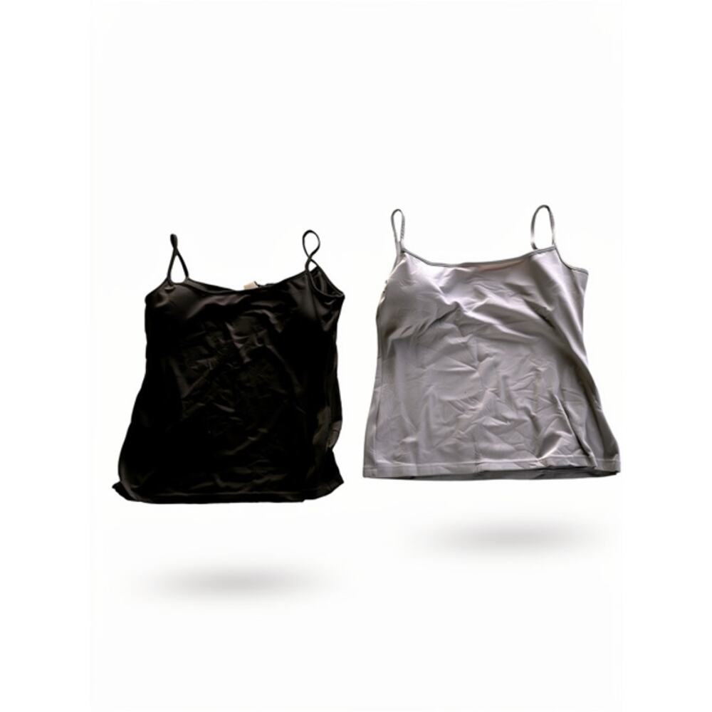 Lot of 2 CW Women’s Tank Tops – Size Large – Beige & Black